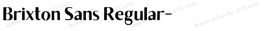 Brixton Sans Regular字体转换